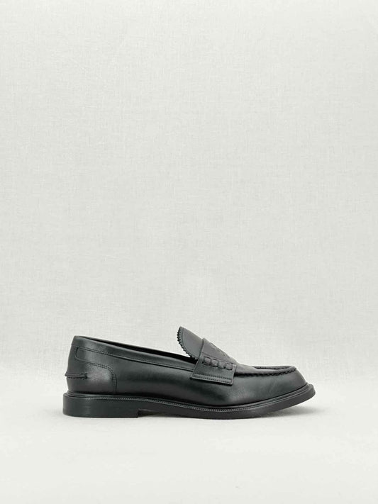 Pre - loved FENDI Karligraphy motif Black Size EU 38.5 Loafers at Reems Closet
