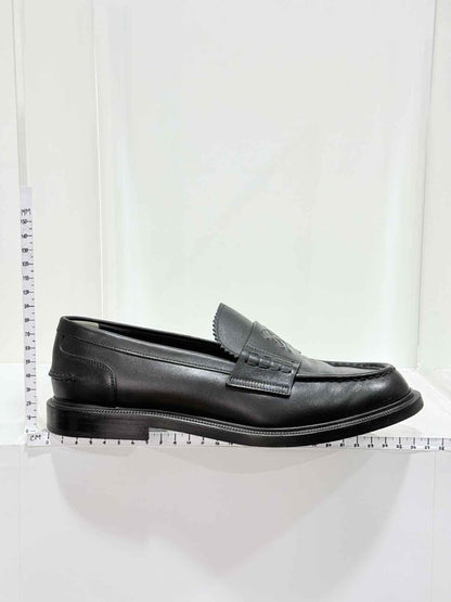 Pre - loved FENDI Karligraphy motif Black Size EU 38.5 Loafers at Reems Closet