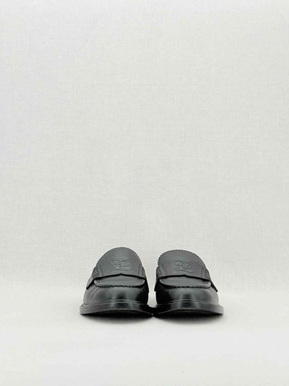 Pre - loved FENDI Karligraphy motif Black Size EU 38.5 Loafers at Reems Closet
