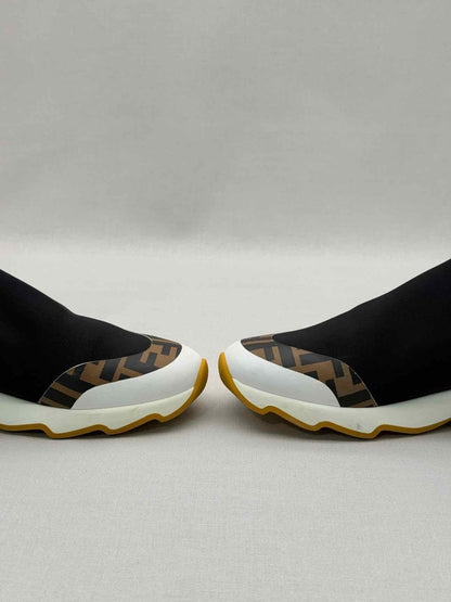 Pre-loved FENDI Mania Black w/ Yellow & White Size EU 38 Sneakers at Reems Closet
