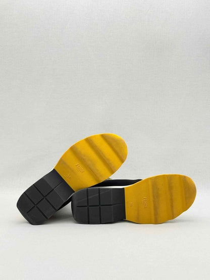 Pre-loved FENDI Mania Black w/ Yellow & White Size EU 38 Sneakers at Reems Closet