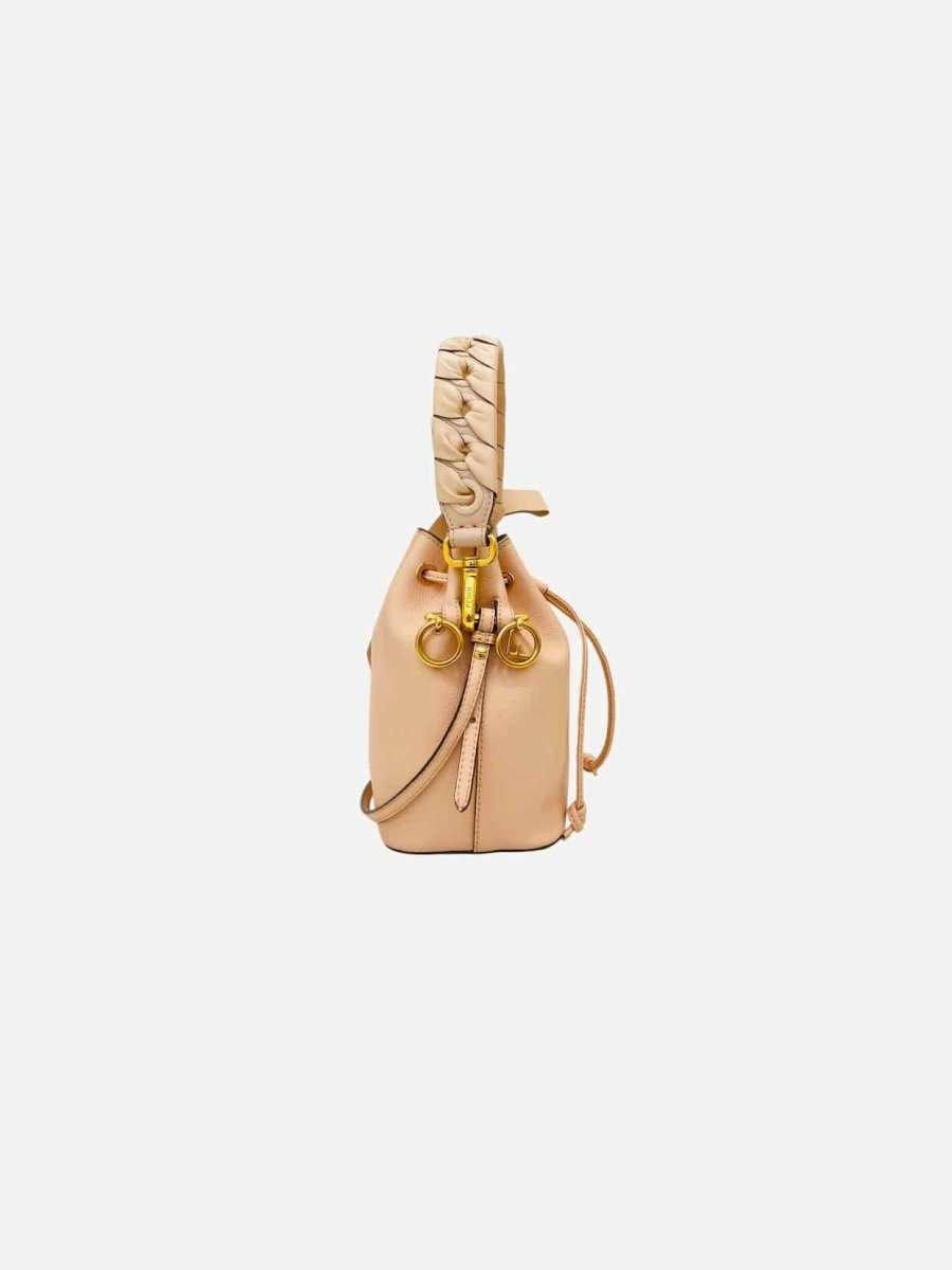 Pre - loved FENDI Mon Tesor Pink Bucket Bag at Reems Closet