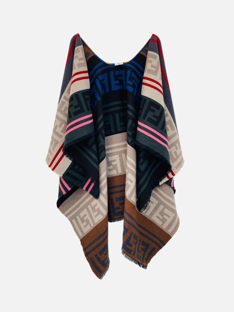 Pre - loved FENDI Multicolor FF Motif Shawl at Reems Closet