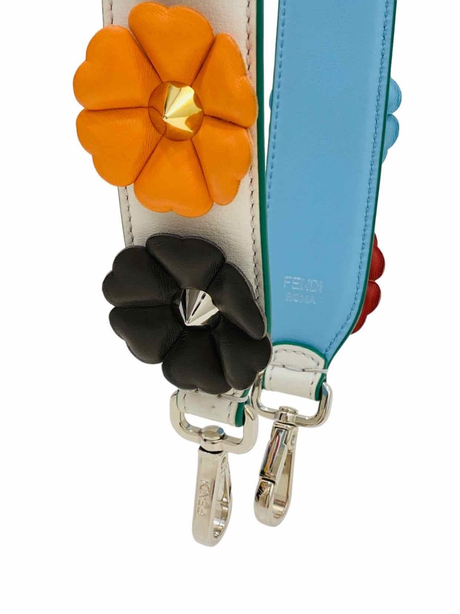 Pre - loved FENDI Multicolor Flower Shoulder Strap at Reems Closet