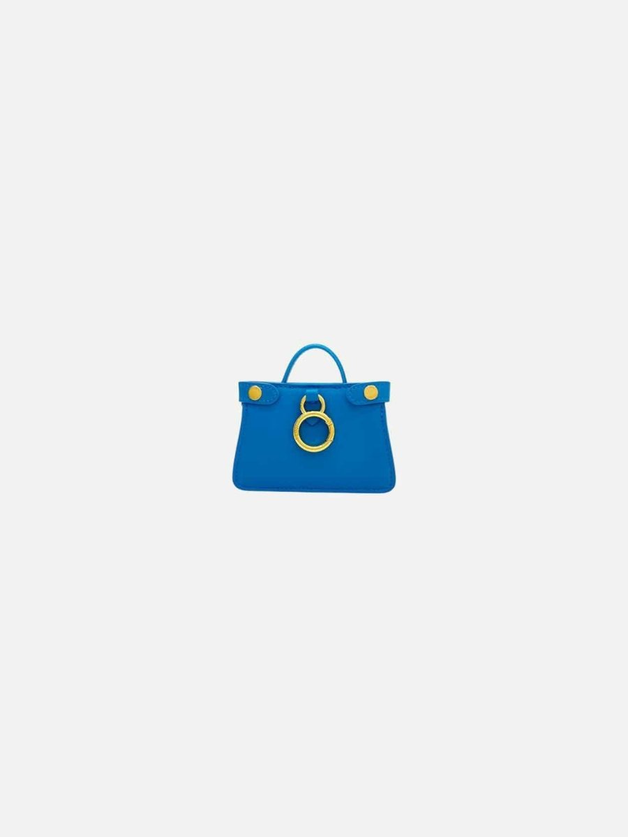 Pre-loved FENDI Nano Peekaboo Charm Blue Shoulder Bag at Reems Closet