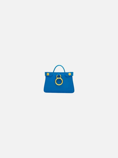 Pre-loved FENDI Nano Peekaboo Charm Blue Shoulder Bag at Reems Closet