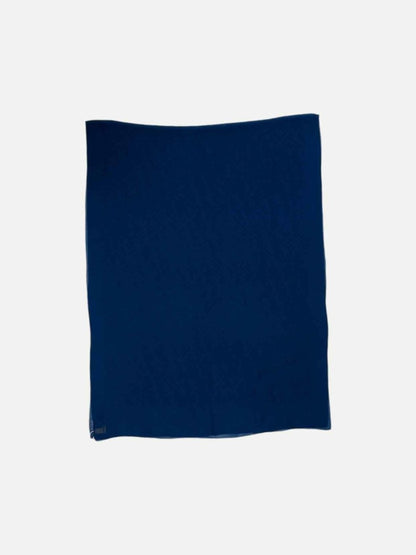 Pre - loved FENDI Navy Blue FF Motif Scarf at Reems Closet