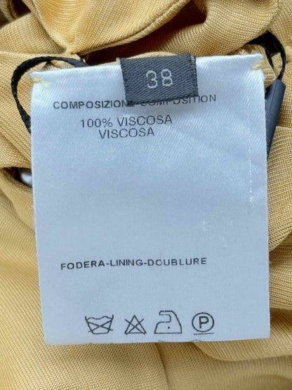 Pre - loved FENDI Open Back Yellow Cutout Size US 4 Long Dress at Reems Closet
