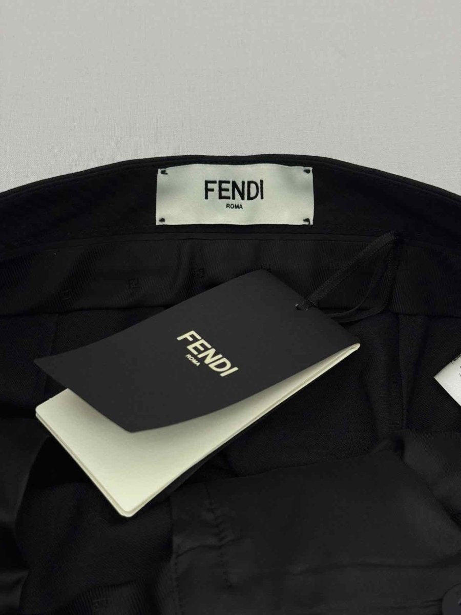Pre - loved FENDI Palazzo Black Size US 4 Pants at Reems Closet