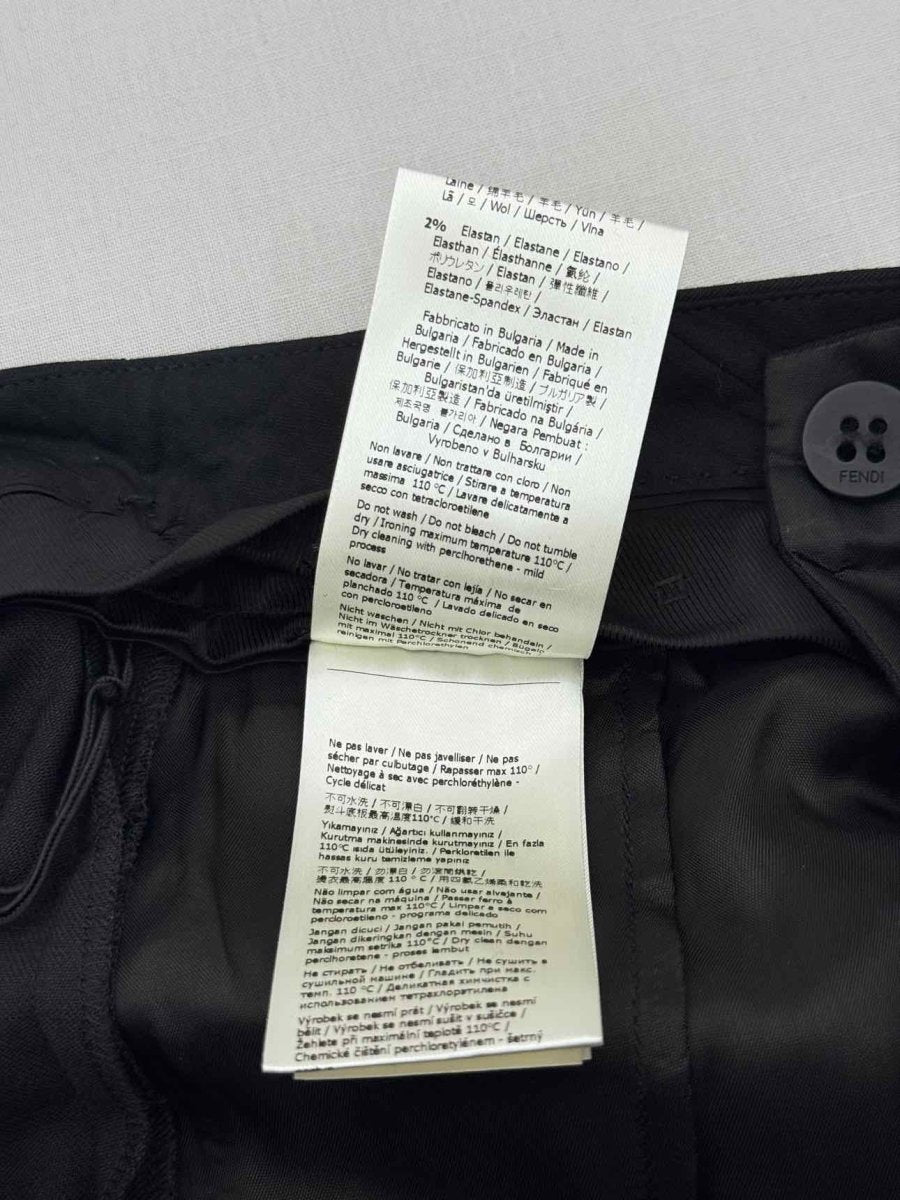 Pre - loved FENDI Palazzo Black Size US 4 Pants at Reems Closet