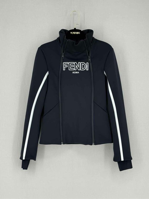 Pre - loved FENDI Paneled Ski Black Size US 2 Jacket at Reems Closet