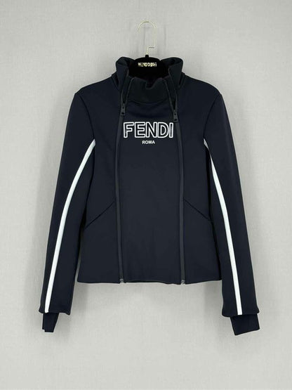 Pre - loved FENDI Paneled Ski Black Size US 2 Jacket at Reems Closet