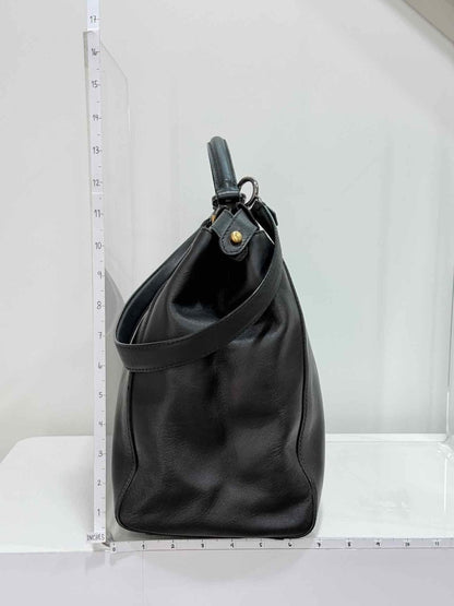 Pre-loved FENDI Peasant Black Top Handle at Reems Closet