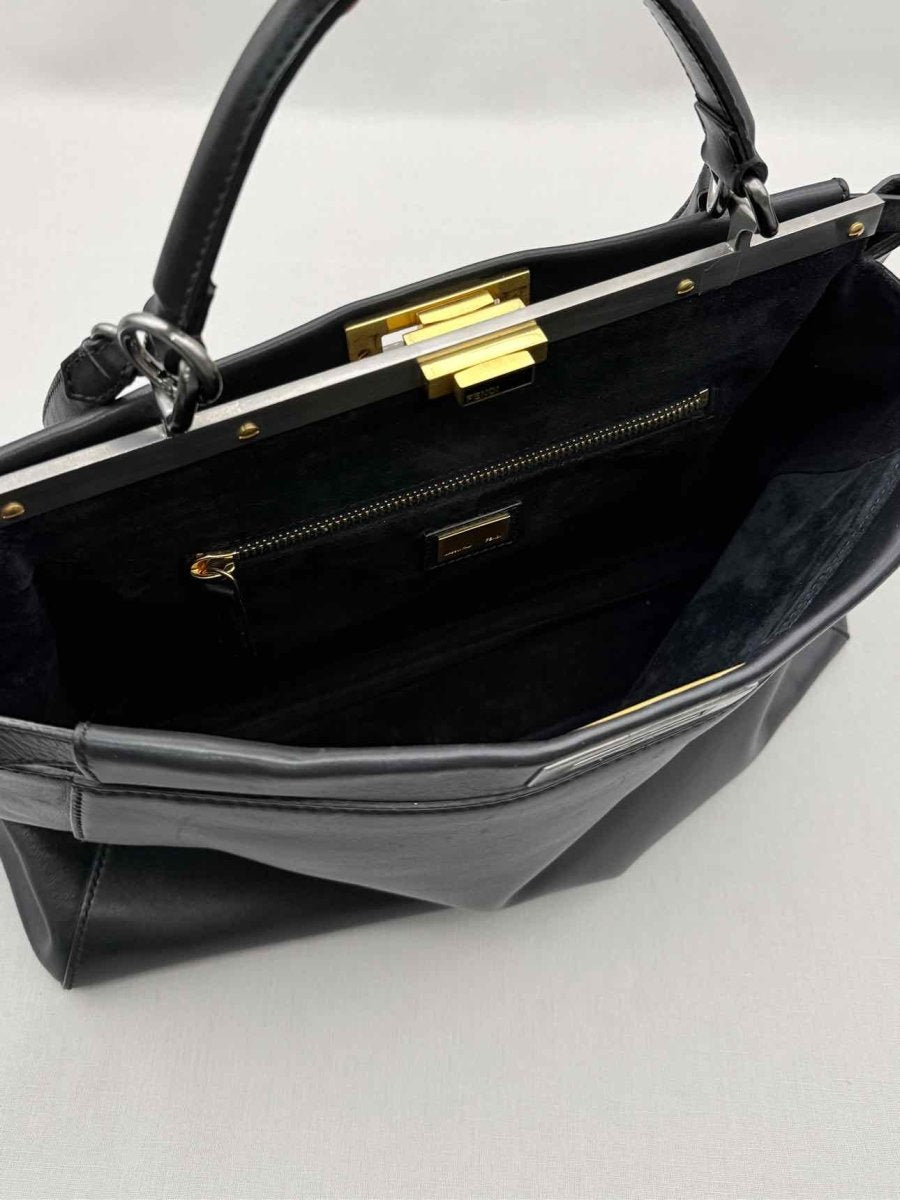 Pre-loved FENDI Peasant Black Top Handle at Reems Closet