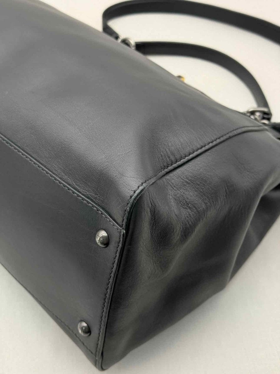 Pre-loved FENDI Peasant Black Top Handle at Reems Closet