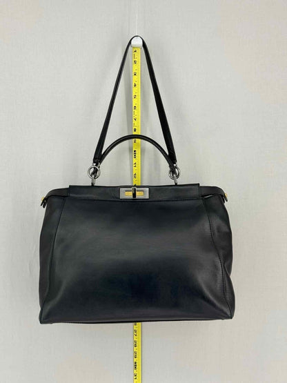 Pre-loved FENDI Peasant Black Top Handle at Reems Closet