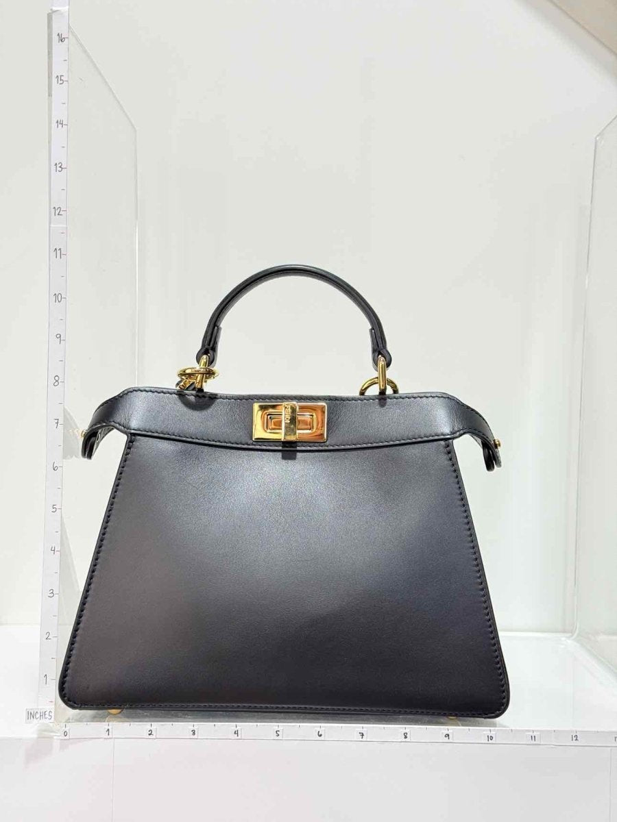 Pre - loved FENDI Peekaboo ISeeU Black Top Handle at Reems Closet