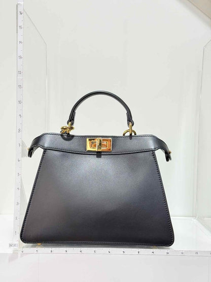 Pre - loved FENDI Peekaboo ISeeU Black Top Handle at Reems Closet