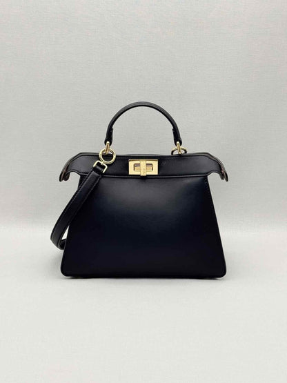 Pre - loved FENDI Peekaboo ISeeU Black Top Handle at Reems Closet