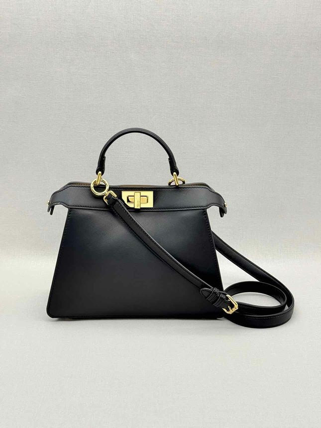 Pre - loved FENDI Peekaboo ISeeU Black Top Handle at Reems Closet