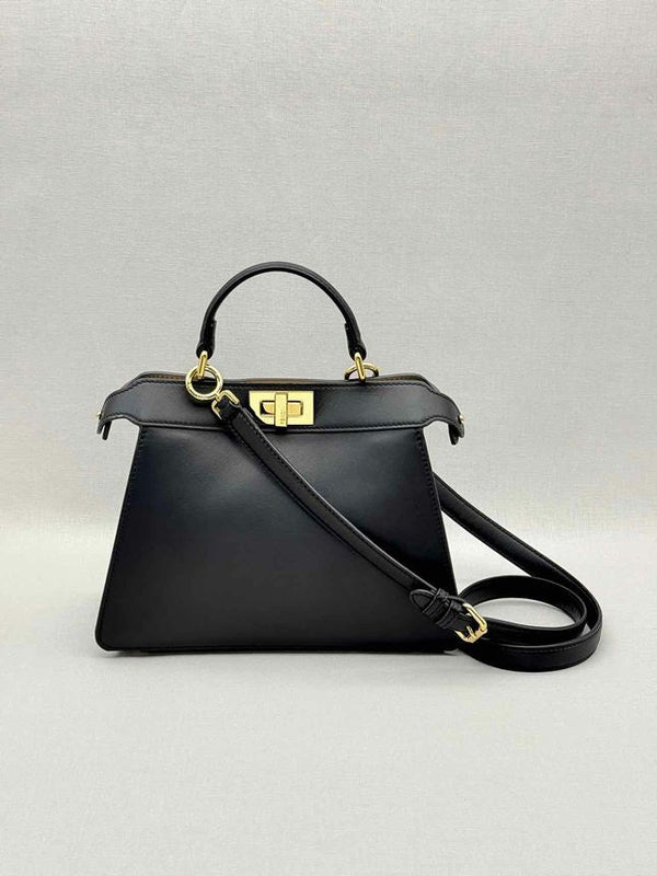 Pre - loved FENDI Peekaboo ISeeU Black Top Handle at Reems Closet