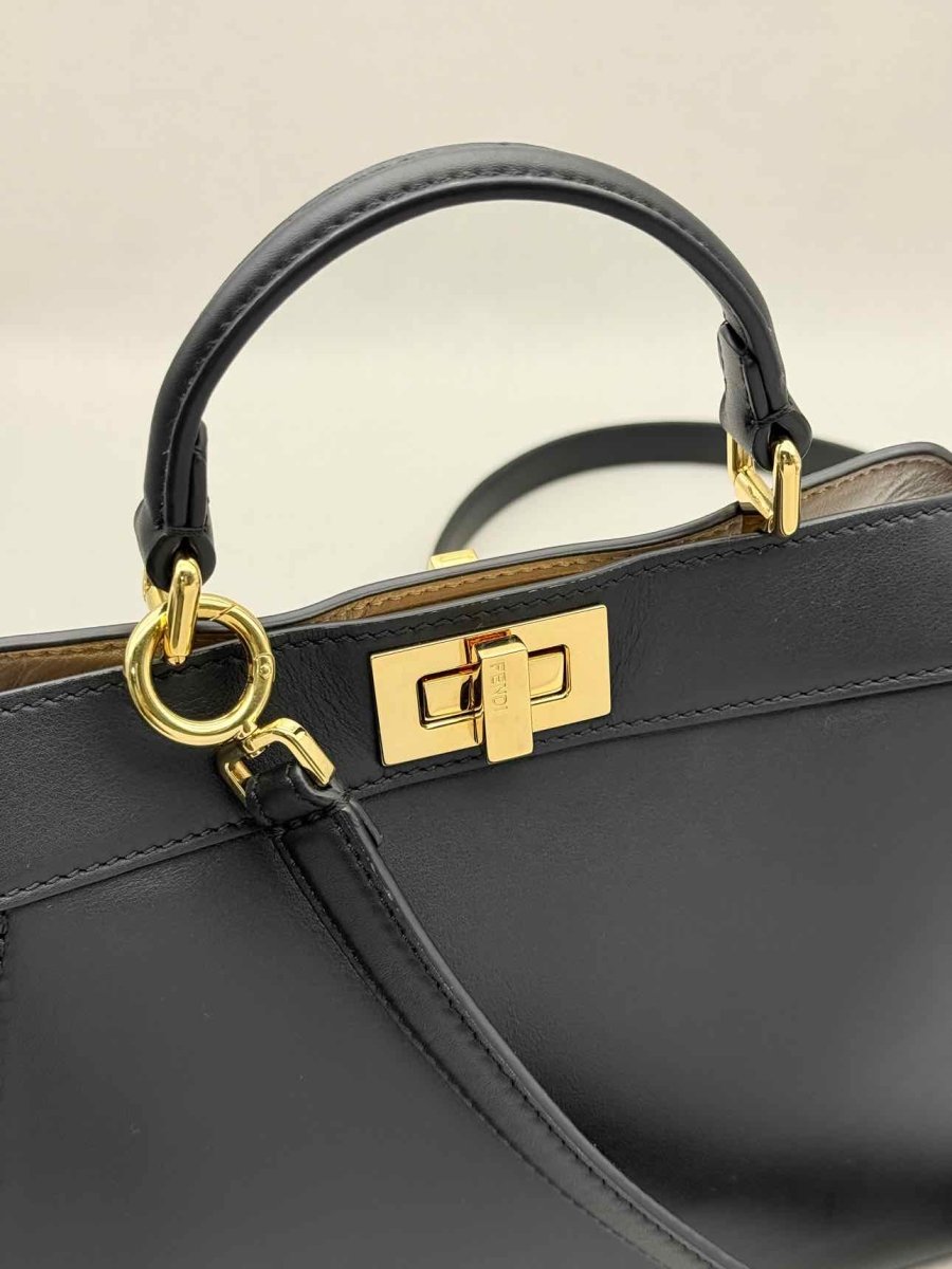 Pre - loved FENDI Peekaboo ISeeU Black Top Handle at Reems Closet