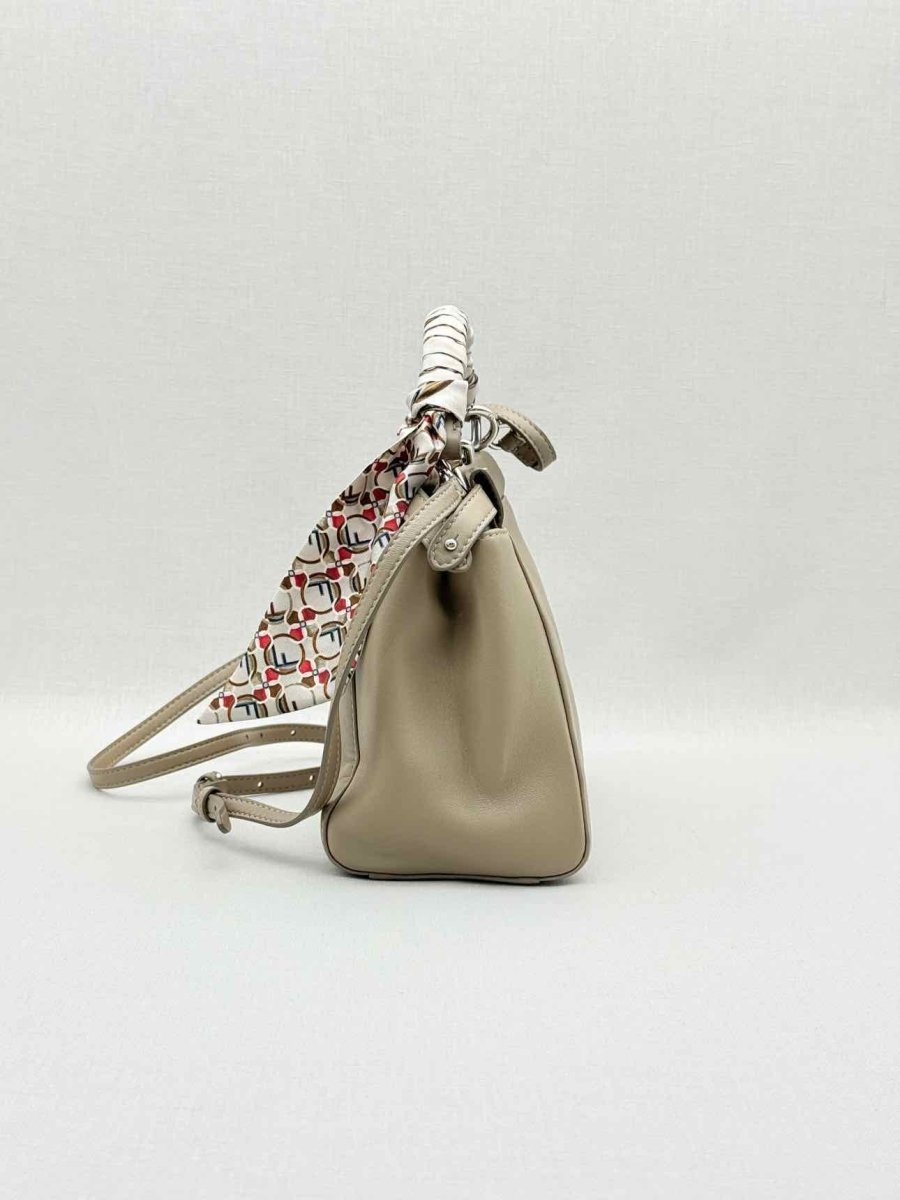 Pre - loved FENDI Peekaboo Taupe Top Handle at Reems Closet