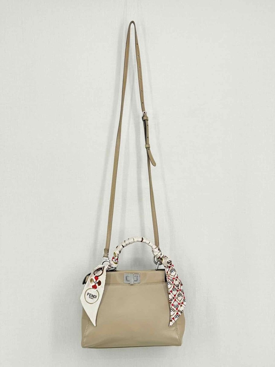 Pre - loved FENDI Peekaboo Taupe Top Handle at Reems Closet