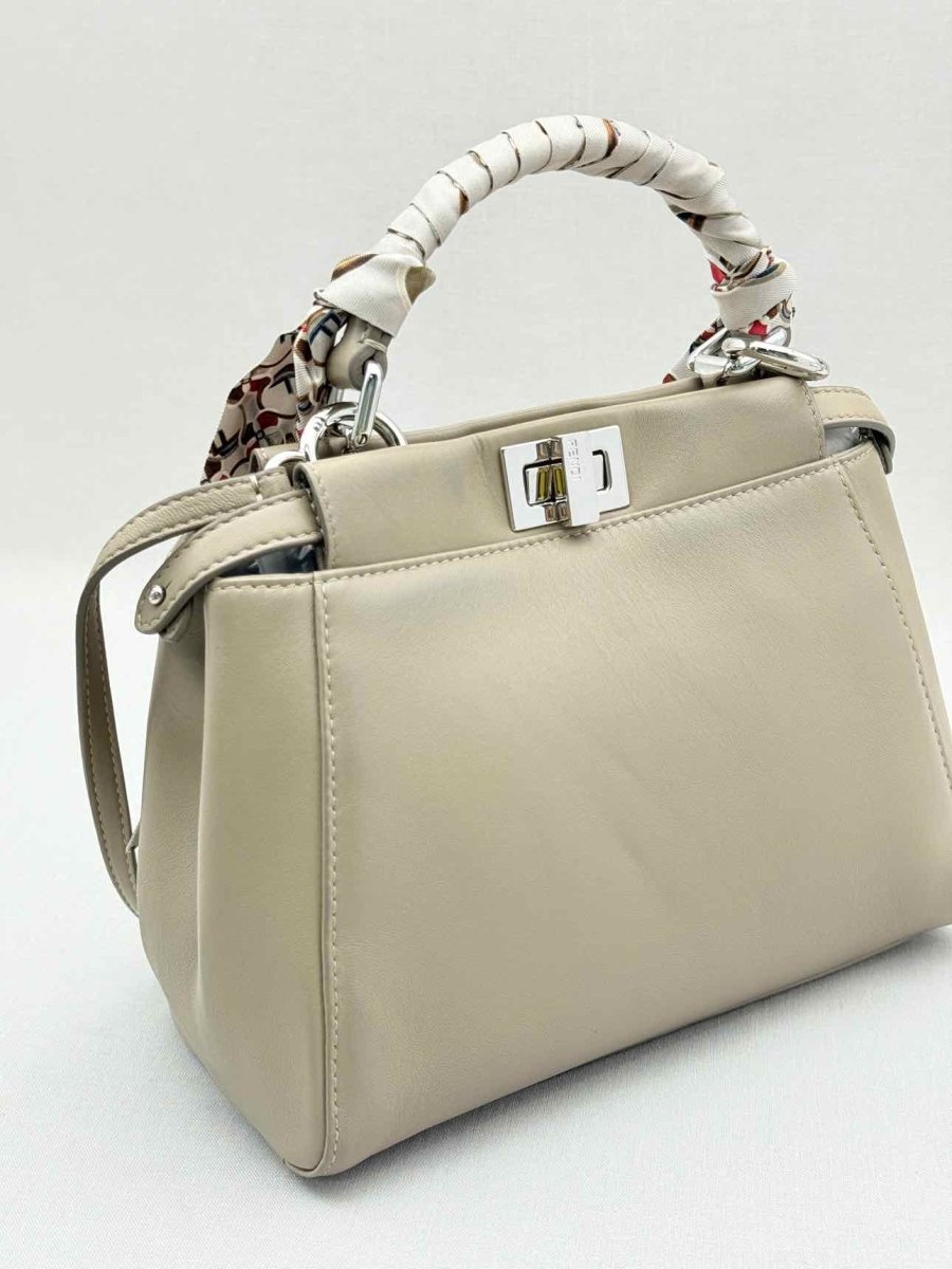 Pre - loved FENDI Peekaboo Taupe Top Handle at Reems Closet
