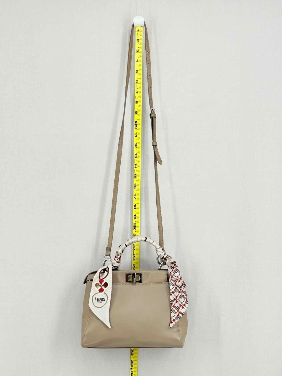 Pre - loved FENDI Peekaboo Taupe Top Handle at Reems Closet