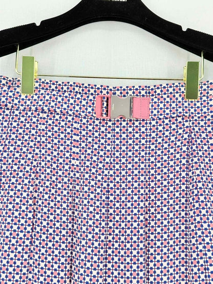 Pre - loved FENDI Pink & Blue Printed Size US 4 Knee Length Skirt at Reems Closet