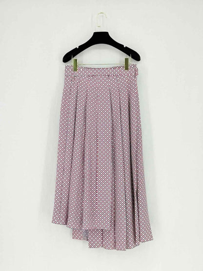 Pre - loved FENDI Pink & Blue Printed Size US 4 Knee Length Skirt at Reems Closet