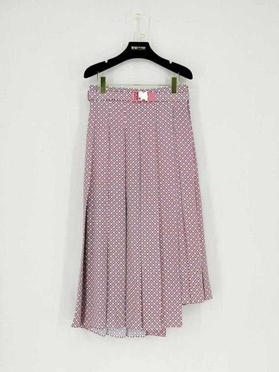 Pre - loved FENDI Pink & Blue Printed Size US 4 Knee Length Skirt at Reems Closet