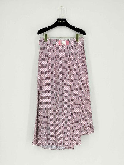 Pre - loved FENDI Pink & Blue Printed Size US 4 Knee Length Skirt at Reems Closet