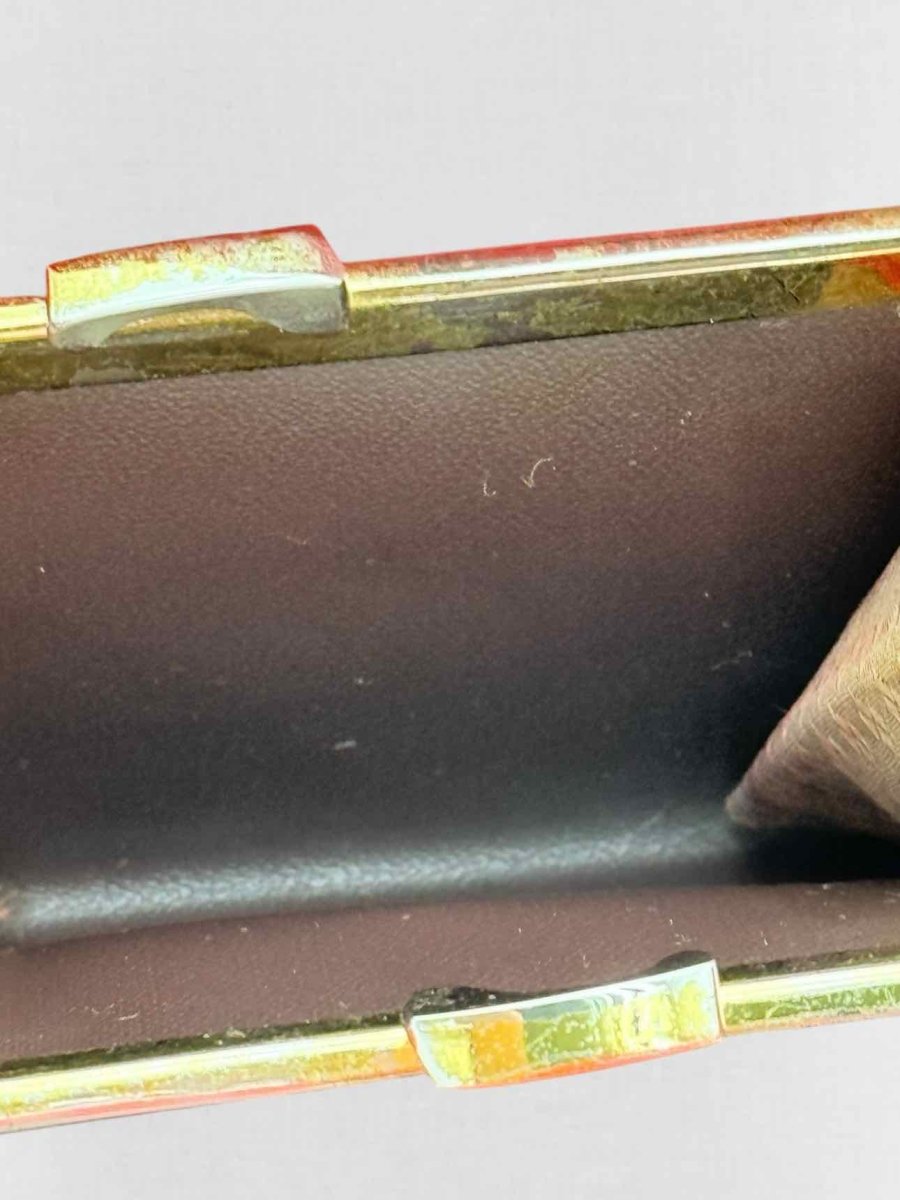 Pre - loved FENDI Red FF Jacquard Compact Wallet at Reems Closet