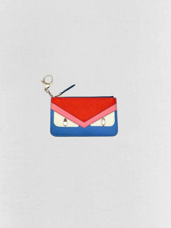 Pre-loved FENDI Red Multicolor Coin Wallet at Reems Closet