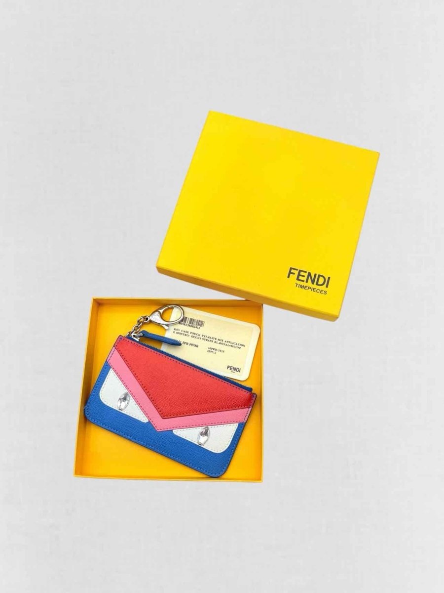 Pre-loved FENDI Red Multicolor Coin Wallet at Reems Closet