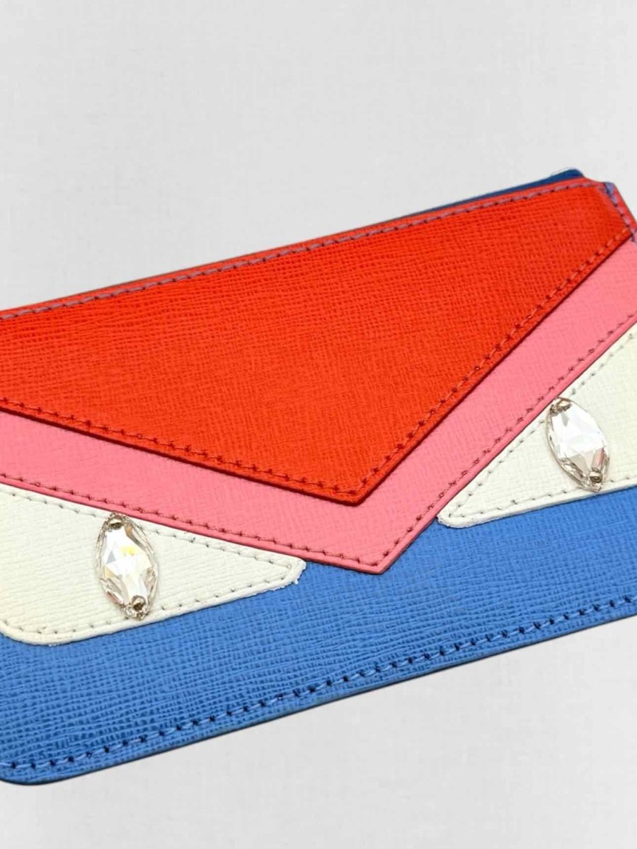 Pre-loved FENDI Red Multicolor Coin Wallet at Reems Closet