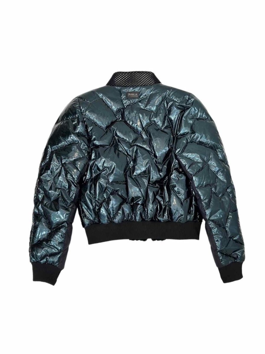 Pre - loved FENDI Reversible Green Bomber Jacket at Reems Closet