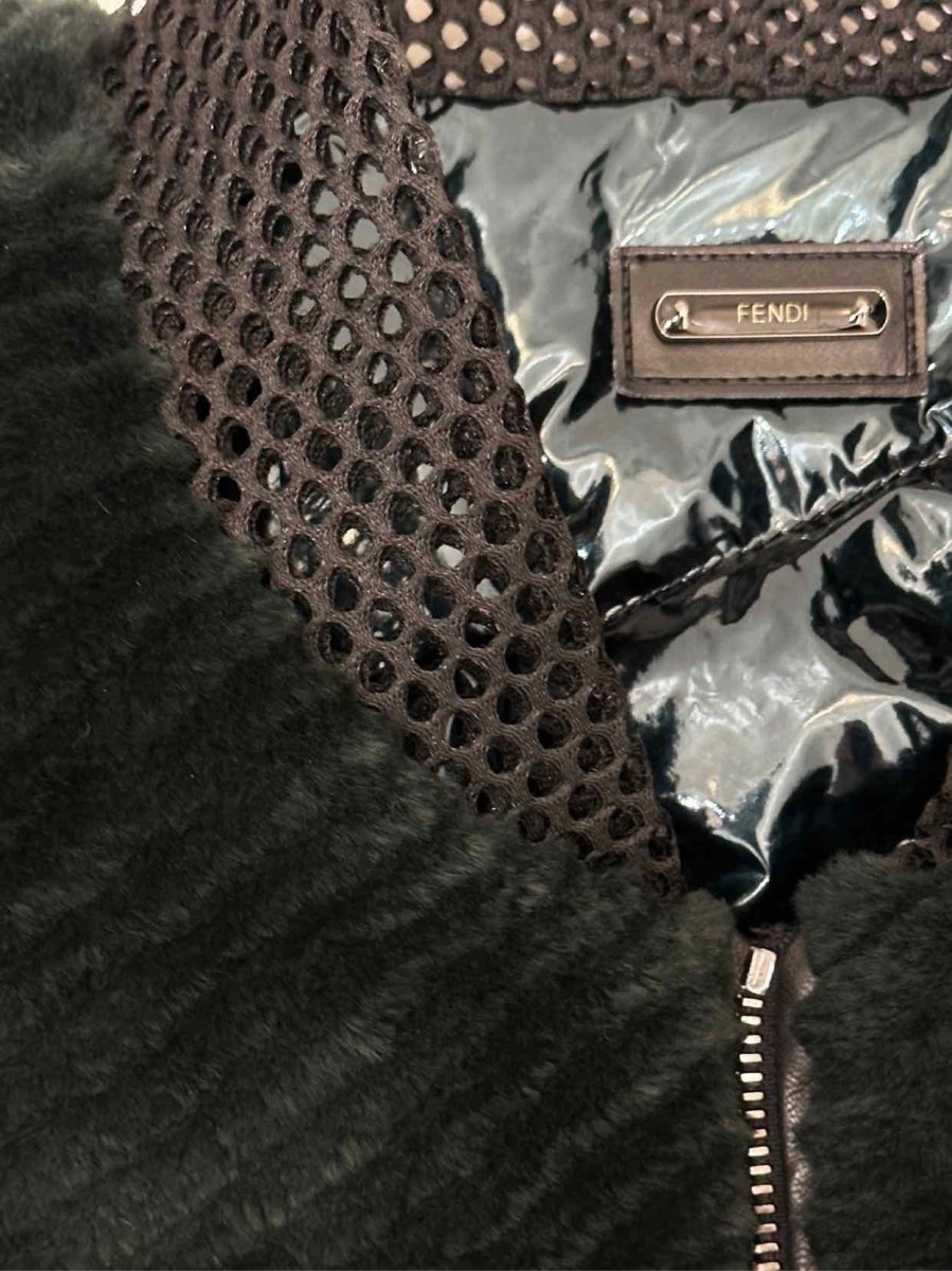 Pre - loved FENDI Reversible Green Size US 4 Jacket at Reems Closet