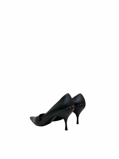 Pre - loved FENDI Selleria Black Pumps at Reems Closet