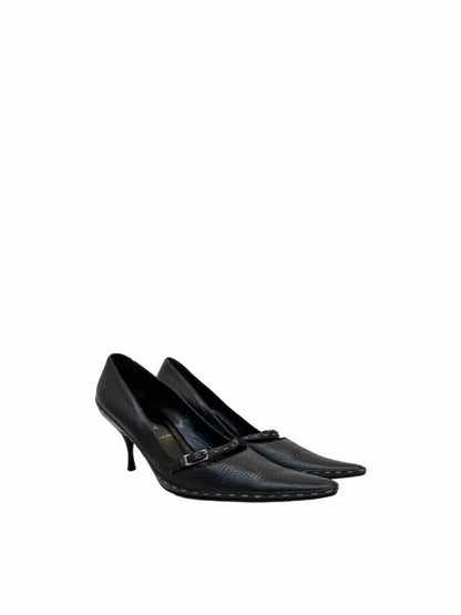 Pre - loved FENDI Selleria Black Pumps at Reems Closet