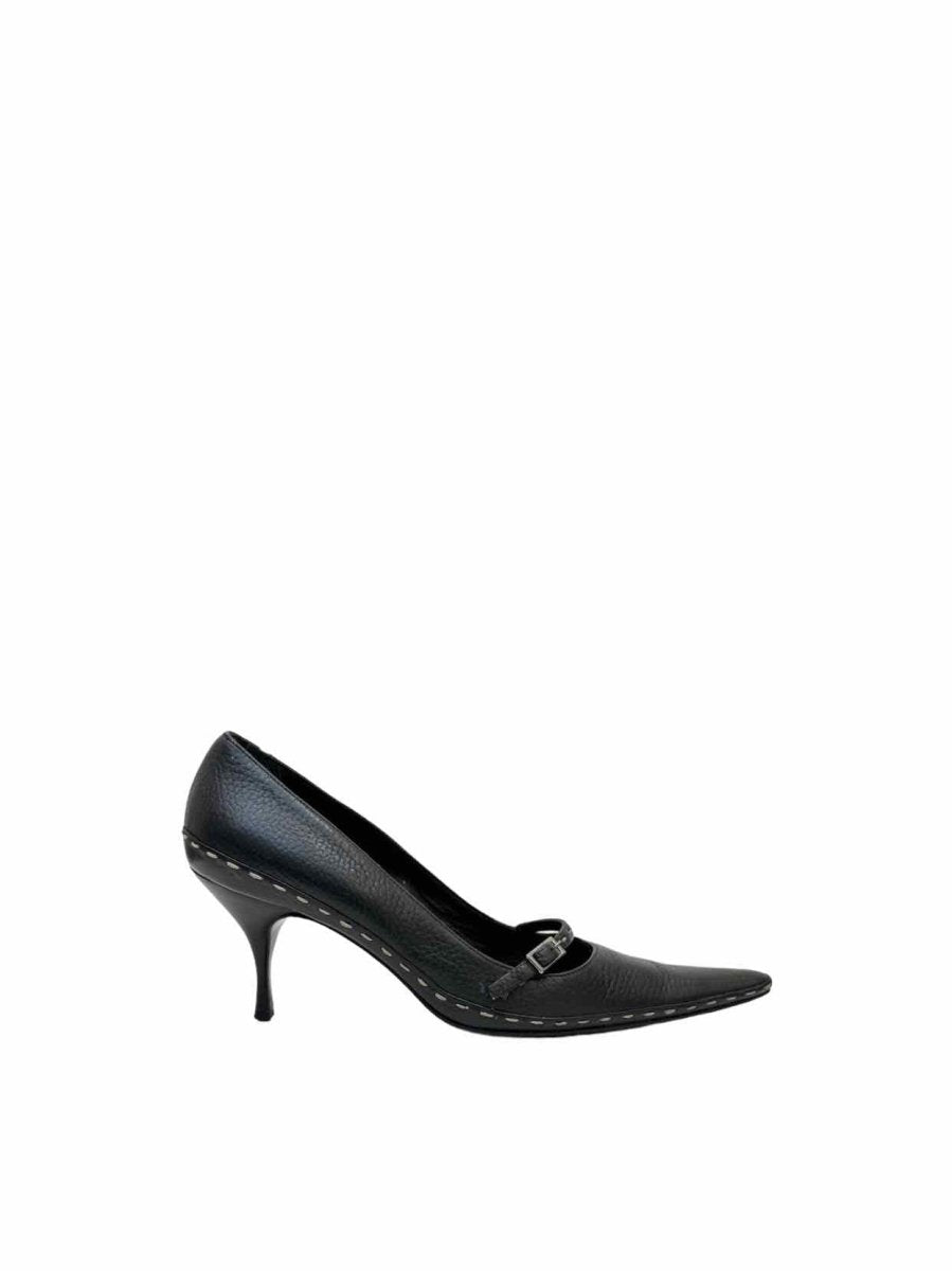 Pre - loved FENDI Selleria Black Pumps at Reems Closet