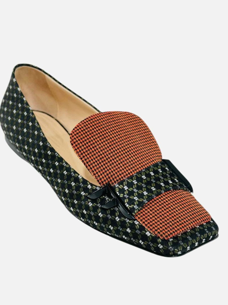 Pre - loved FENDI Tweed Black Multicolor Ballet Flats 36 at Reems Closet