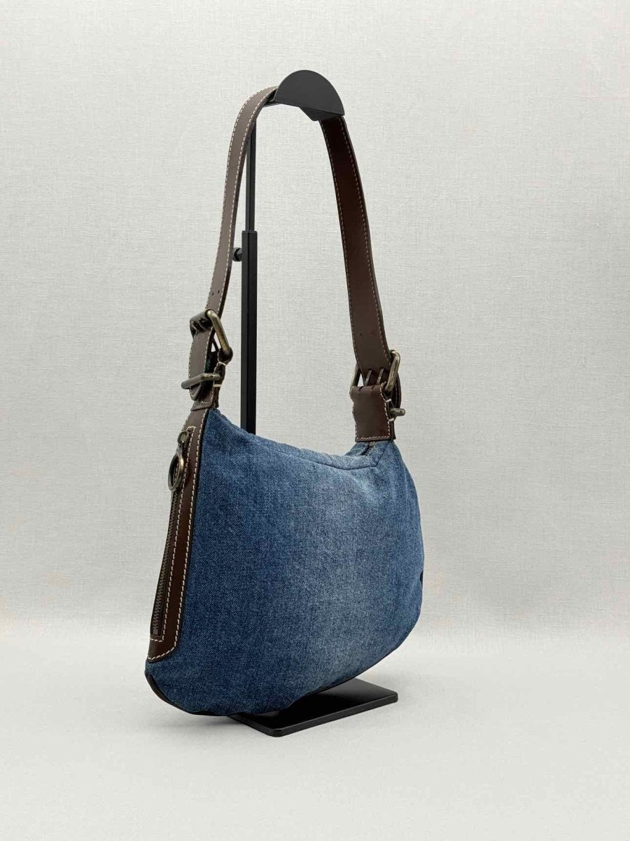 Pre-loved FENDI Vintage Blue Shoulder Bag at Reems Closet