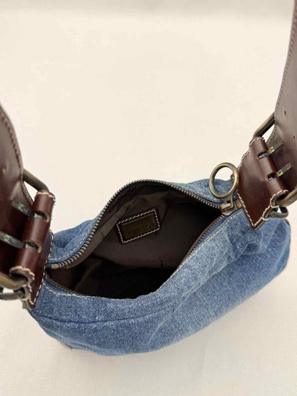Pre-loved FENDI Vintage Blue Shoulder Bag at Reems Closet