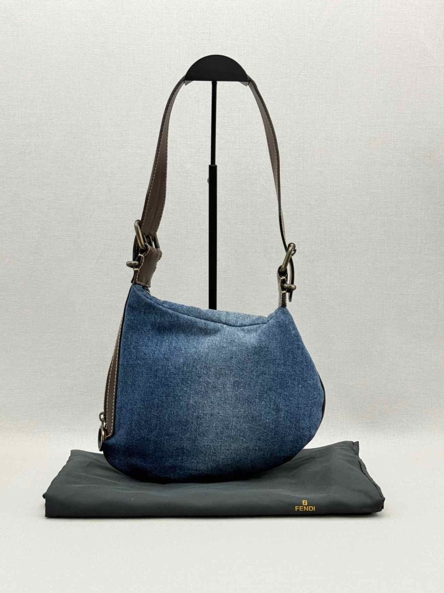 Pre-loved FENDI Vintage Blue Shoulder Bag at Reems Closet