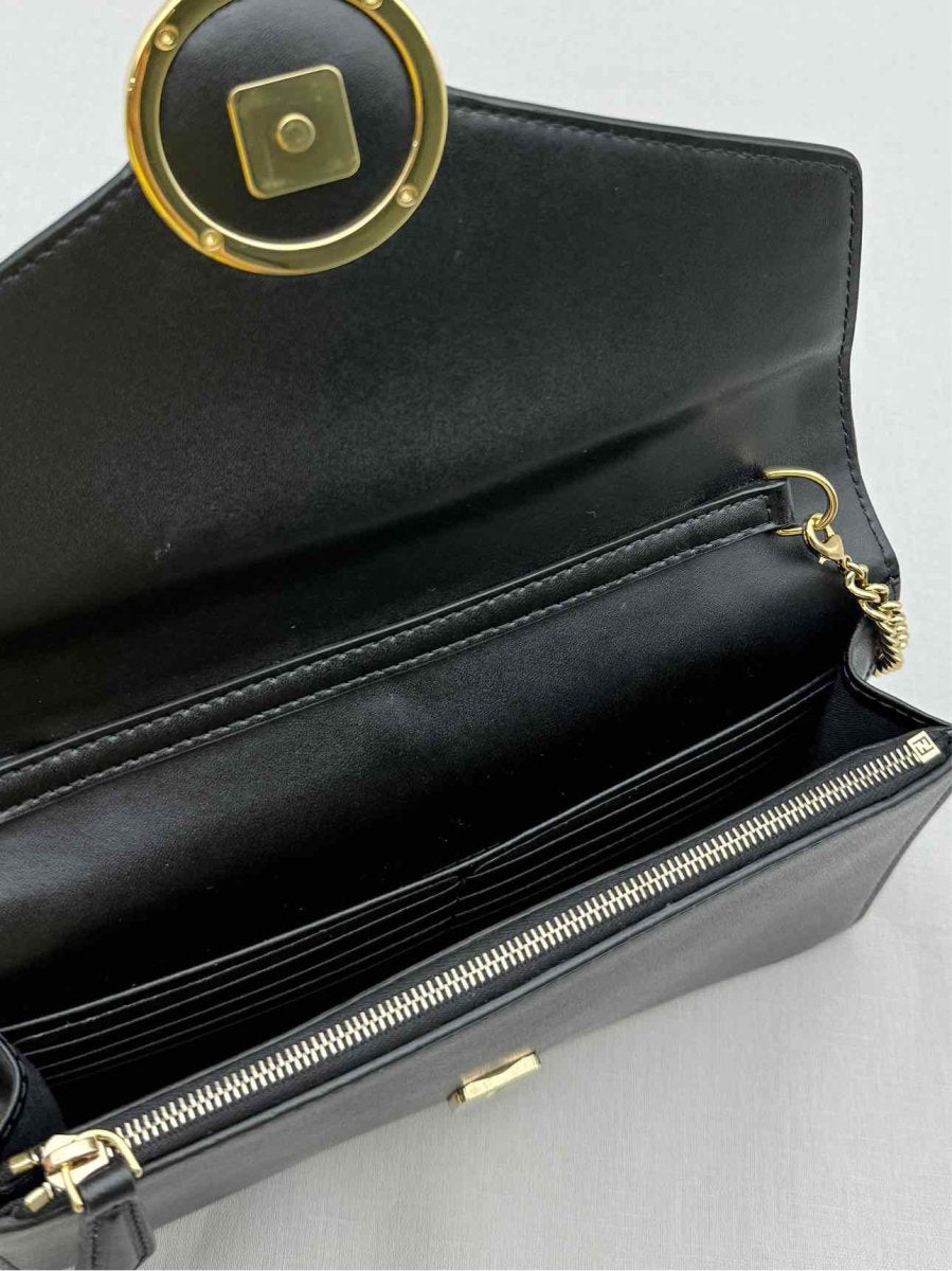 Pre - loved FENDI Wallet on Chain Brown & Black Shoulder Bag at Reems Closet