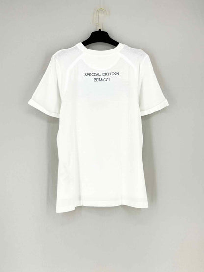 Pre - loved FENDI White Logo Size Medium T-shirt at Reems Closet