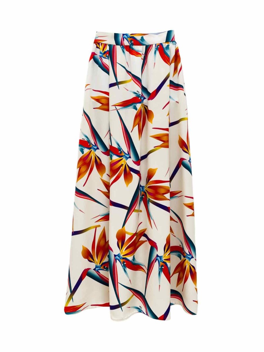 Pre - loved FENDI White Multicolor Printed Midi Skirt at Reems Closet